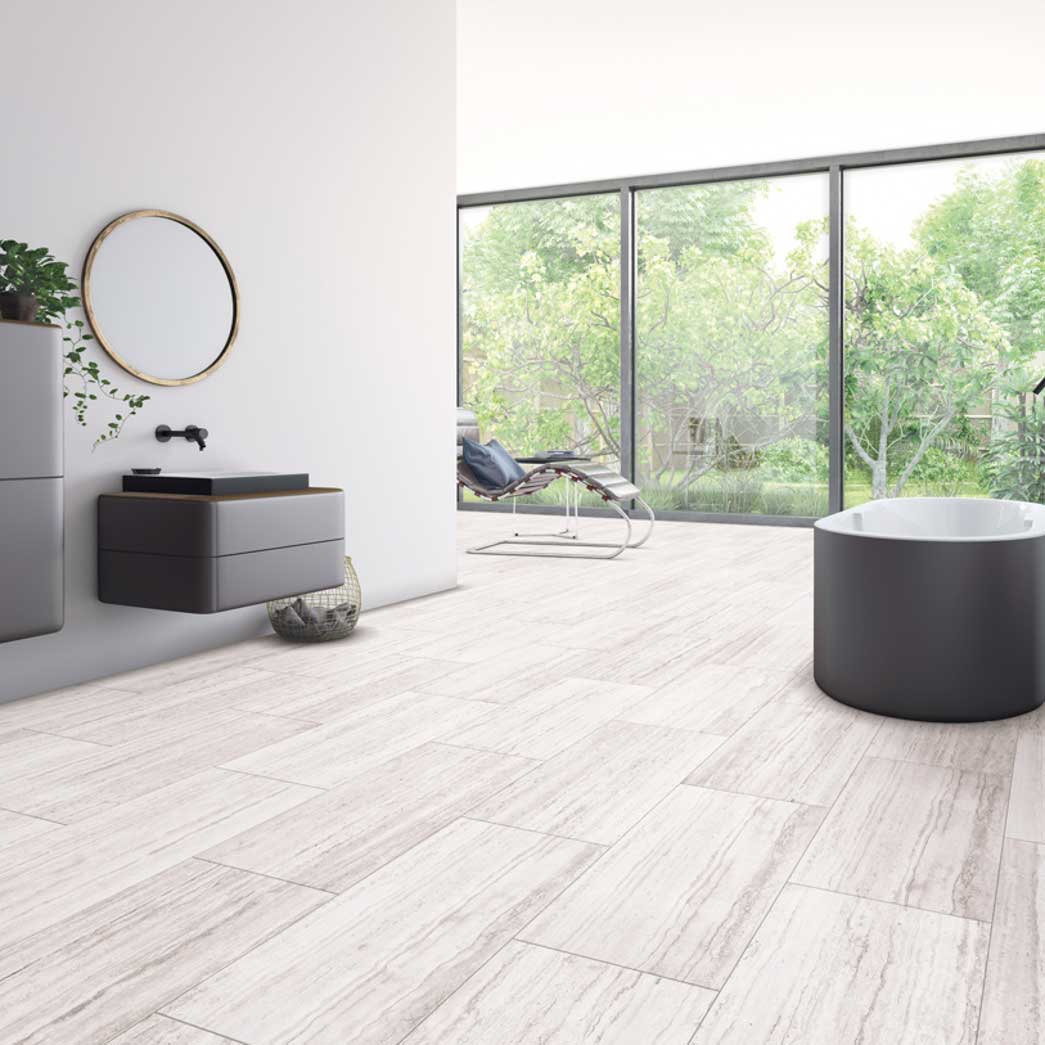 Inhaus LVP Sono Eclipse Stone Pearl Travertine INH53466PTX room