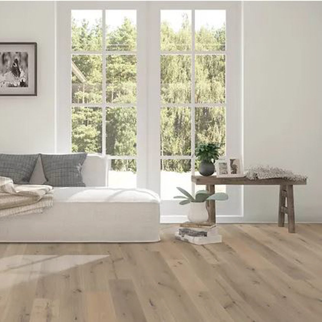 Terra Floors Skyline Singer Island 9/16" European White Oak 7.5" Wirebrushed Hardwood Flooring