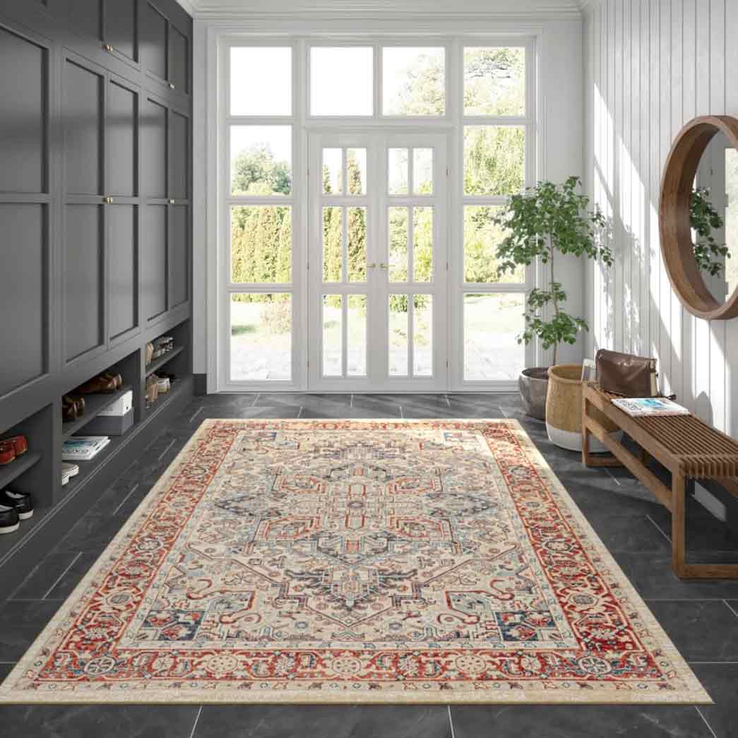 Tyse Area Rugs Antiquity 4'x5'3" Cream AQY1017