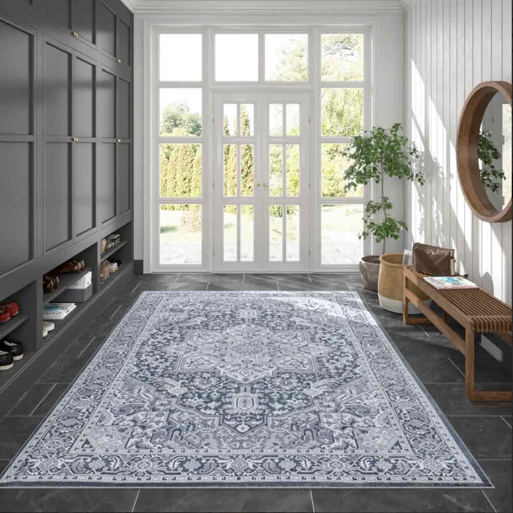 Tyse Area Rugs Antiquity 4'x5'3" Gray AQY1009