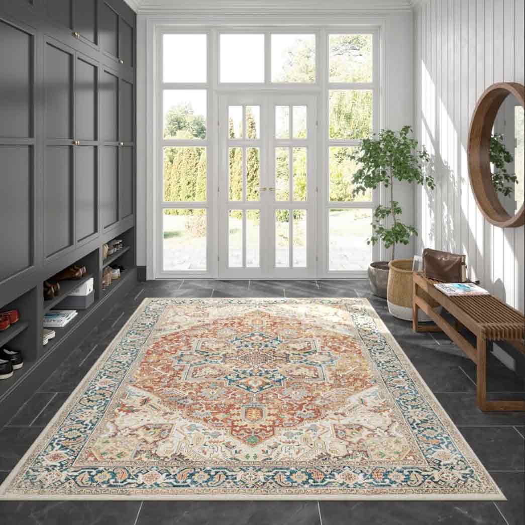 Tyse Area Rugs Antiquity 4'x5'3" Rust AQY1004