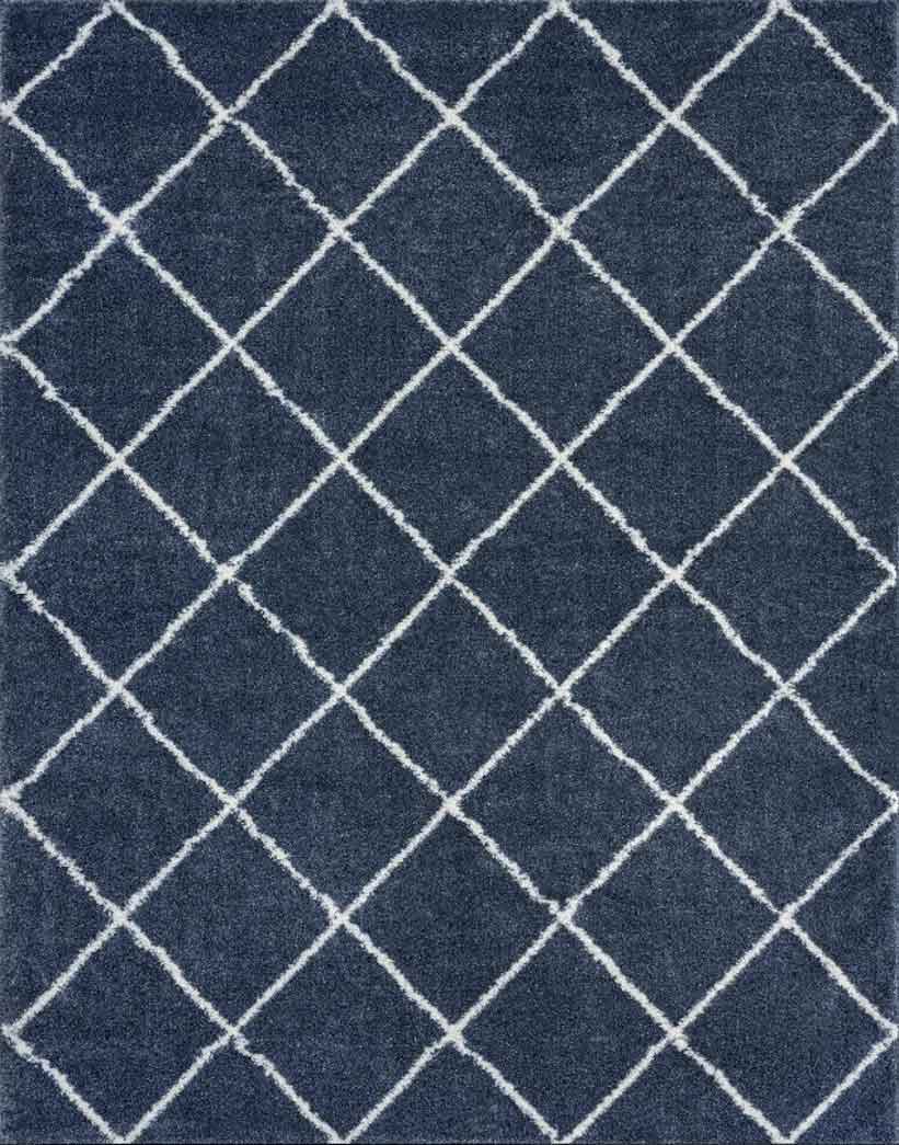 Tyse Area Rugs Atlanta Shag Blue ATL1006