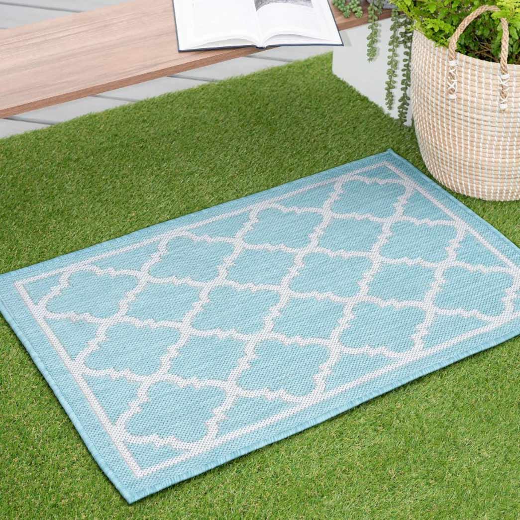 Tyse Area Rugs Eco 2'x3' Aqua ECO1306