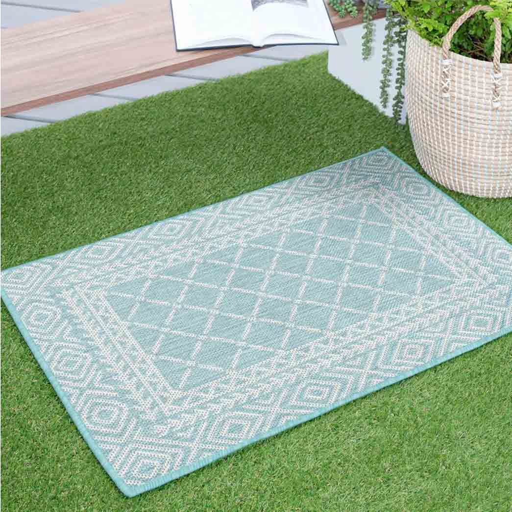 Tyse Area Rugs Eco 2'x3' Aqua ECO2119