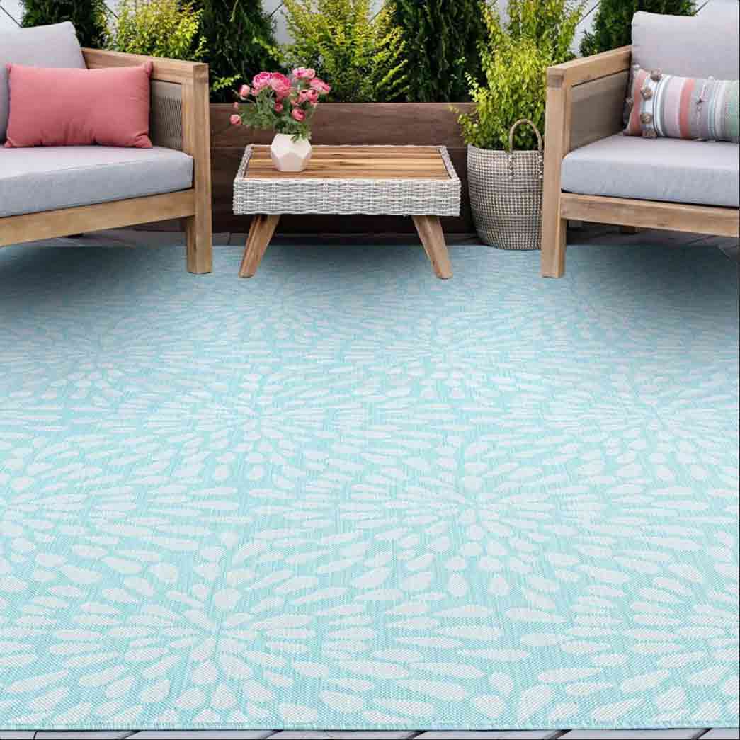 Tyse Area Rugs Eco 4'x5'3" Aqua ECO1906