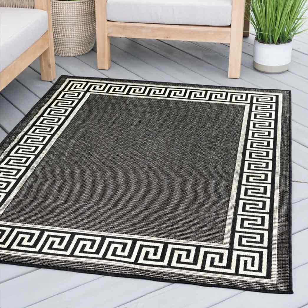 Tyse Area Rugs Eco 4'x5'3" Black ECO1000