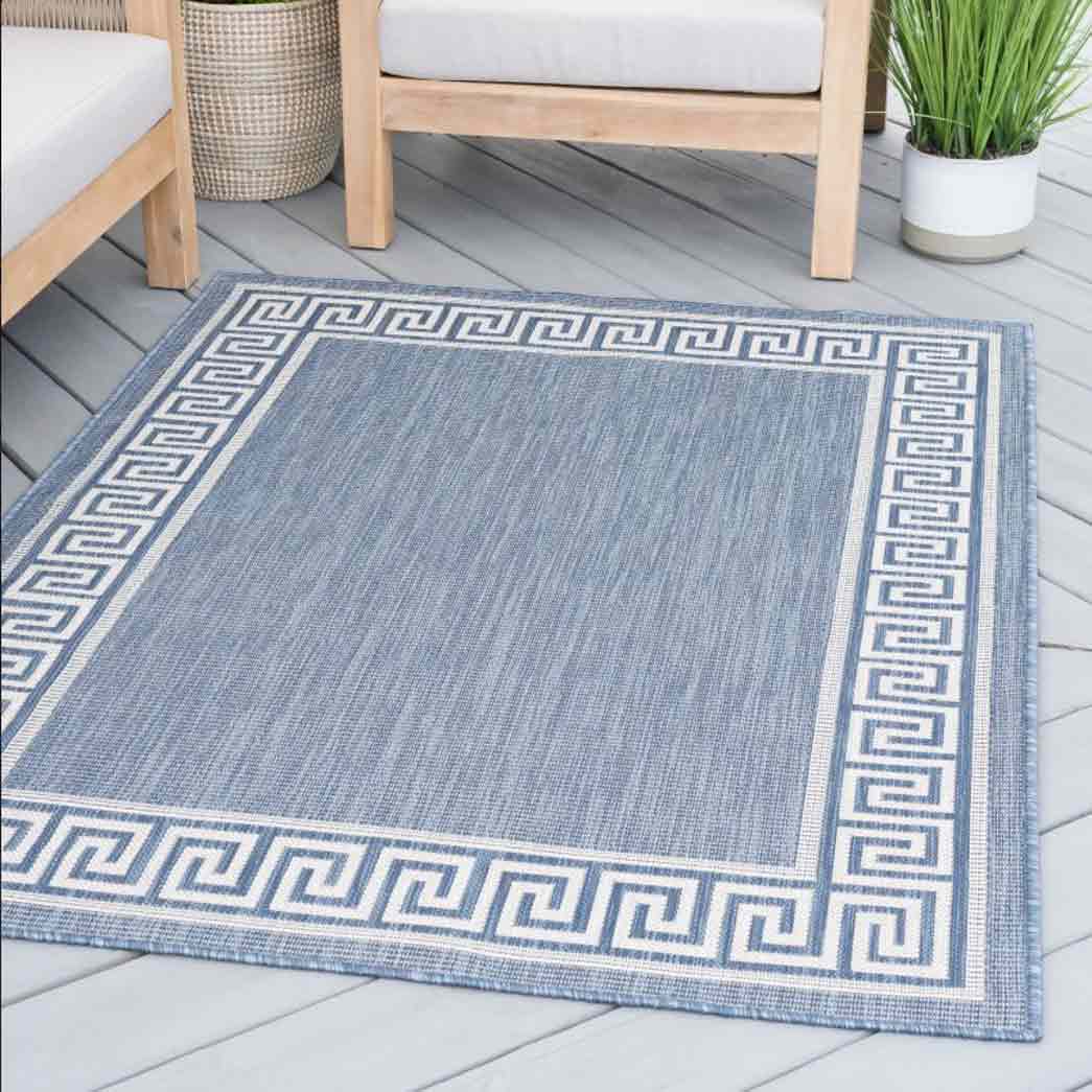 Tyse Area Rugs Eco 4'x5'3" Blue ECO1002