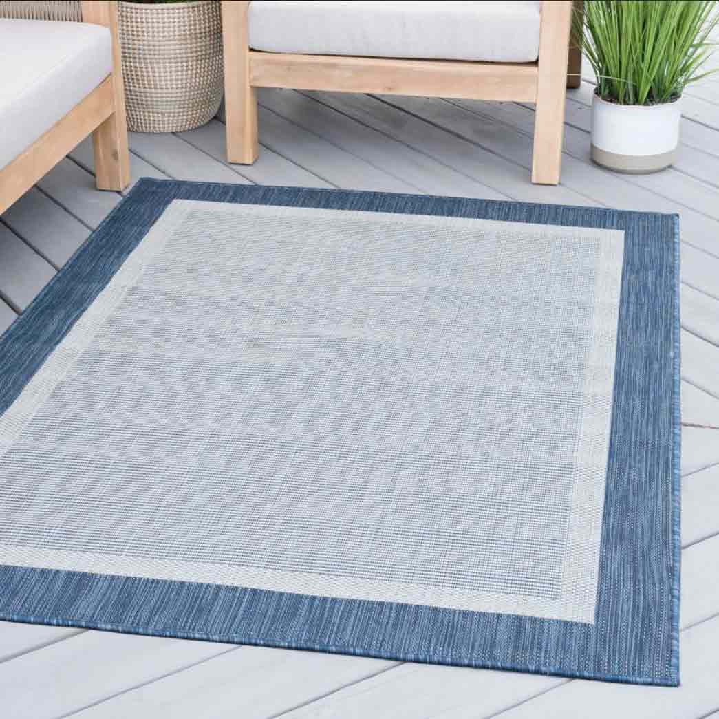 Tyse Area Rugs Eco 4'x5'3" Blue ECO1202