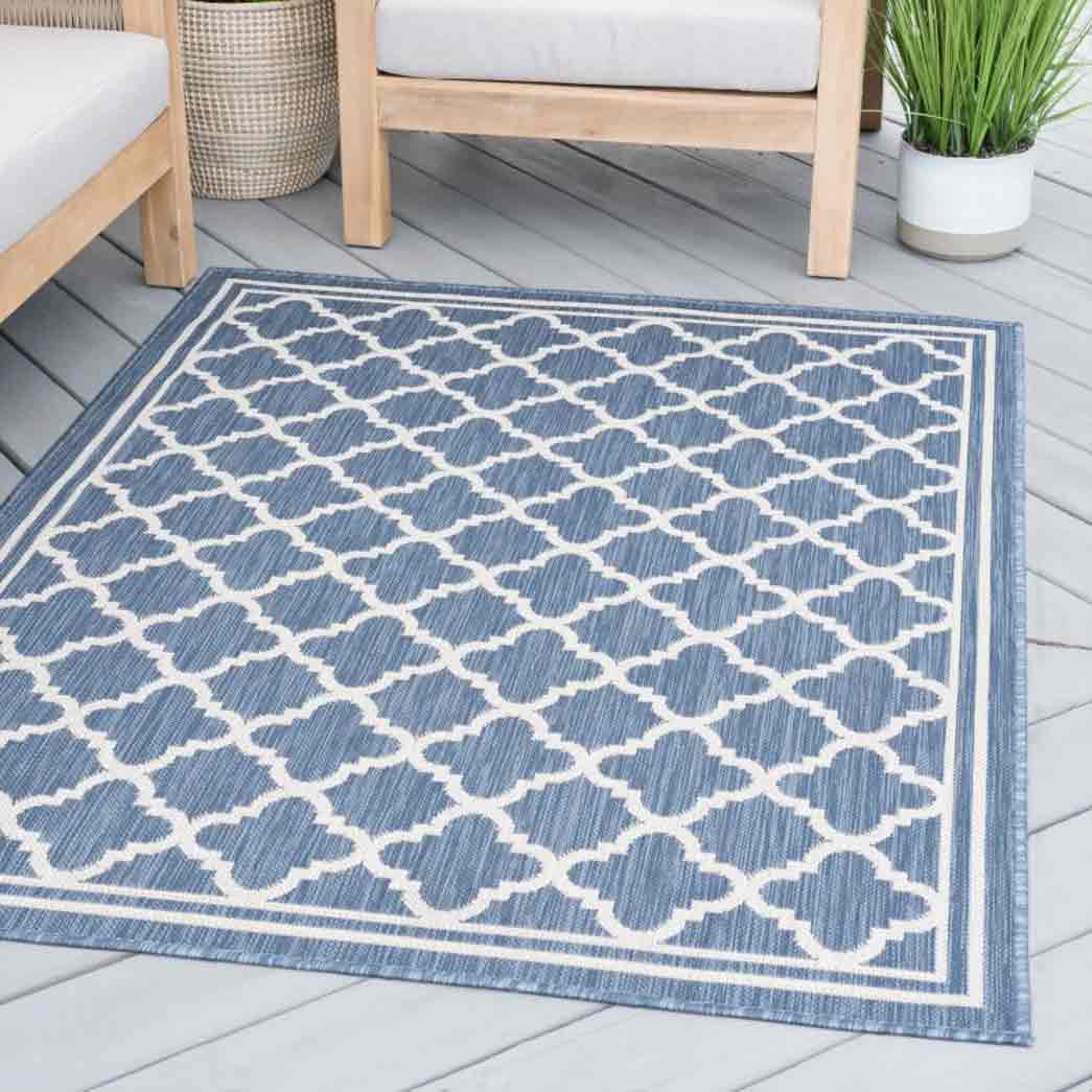 Tyse Area Rugs Eco 4'x5'3" Blue ECO1302