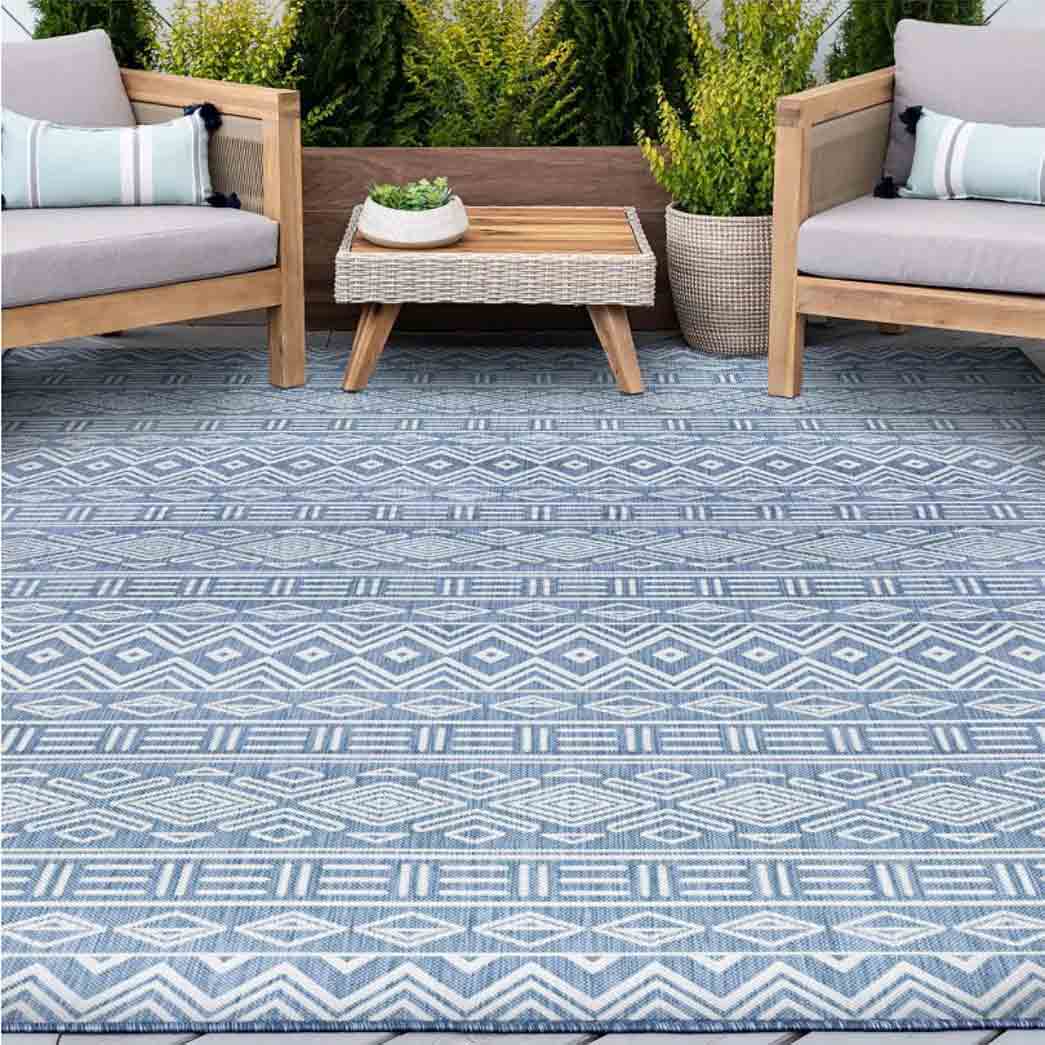 Tyse Area Rugs Eco 4'x5'3" Blue ECO2006