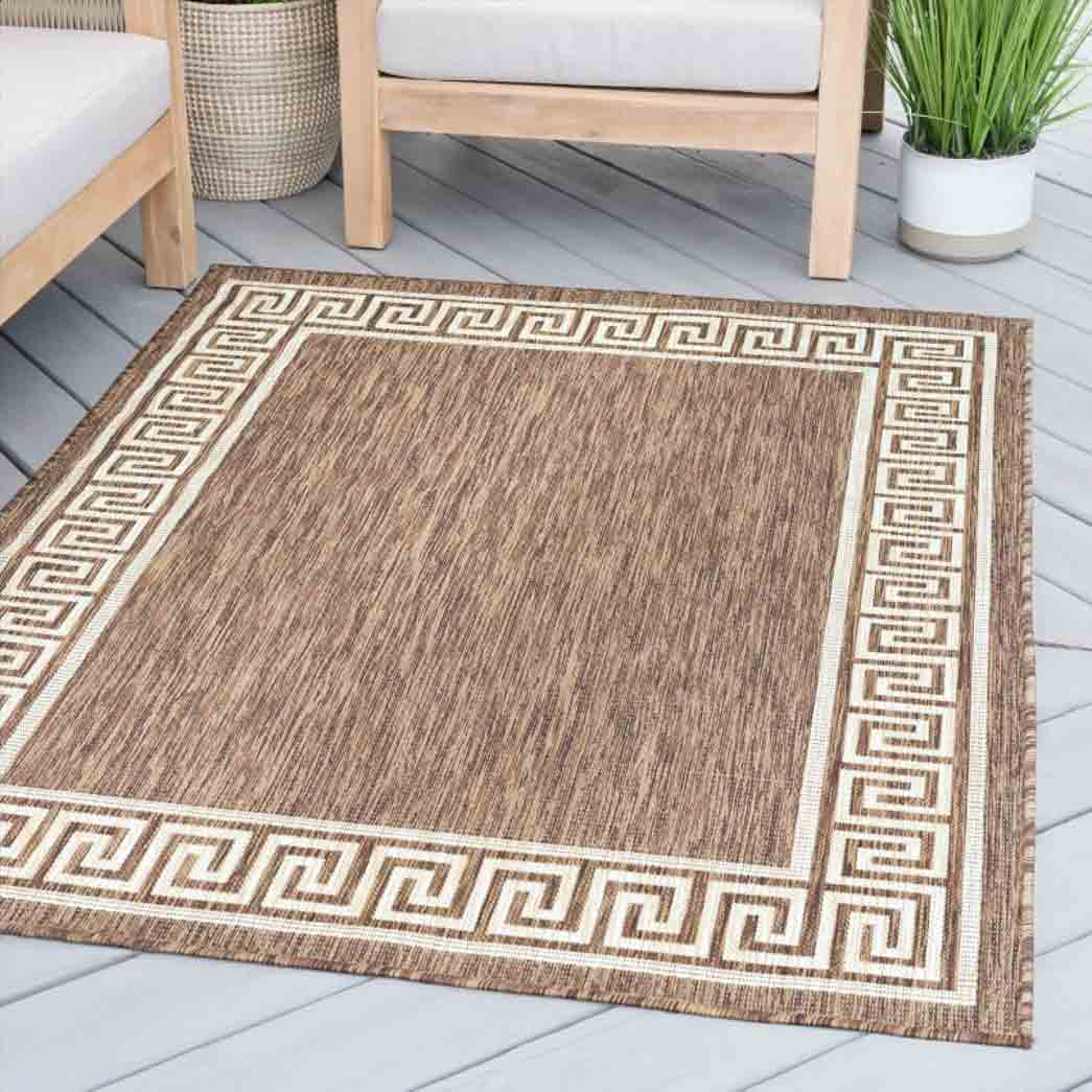 Tyse Area Rugs Eco 4'x5'3" Brown ECO1003