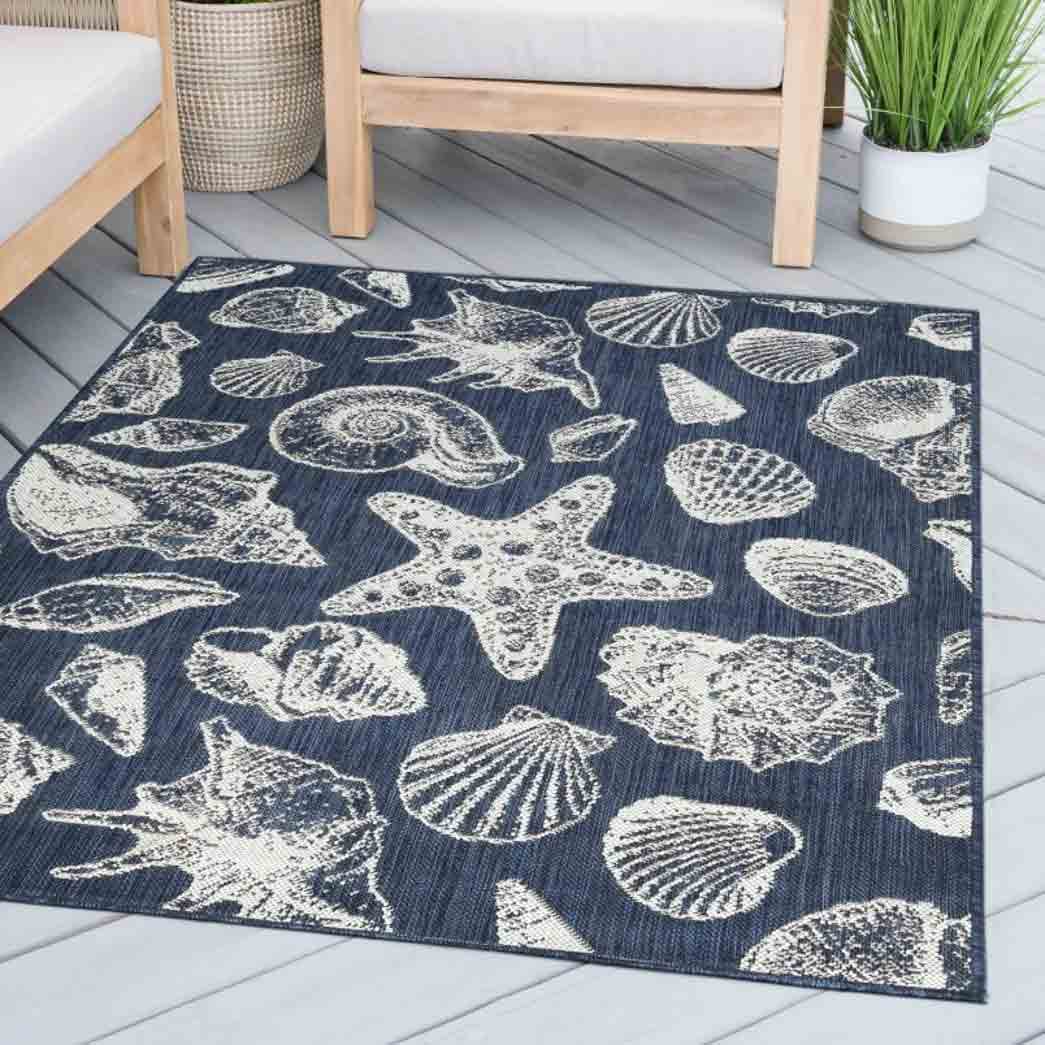 Tyse Area Rugs Eco 4'x5'3" Navy ECO1405