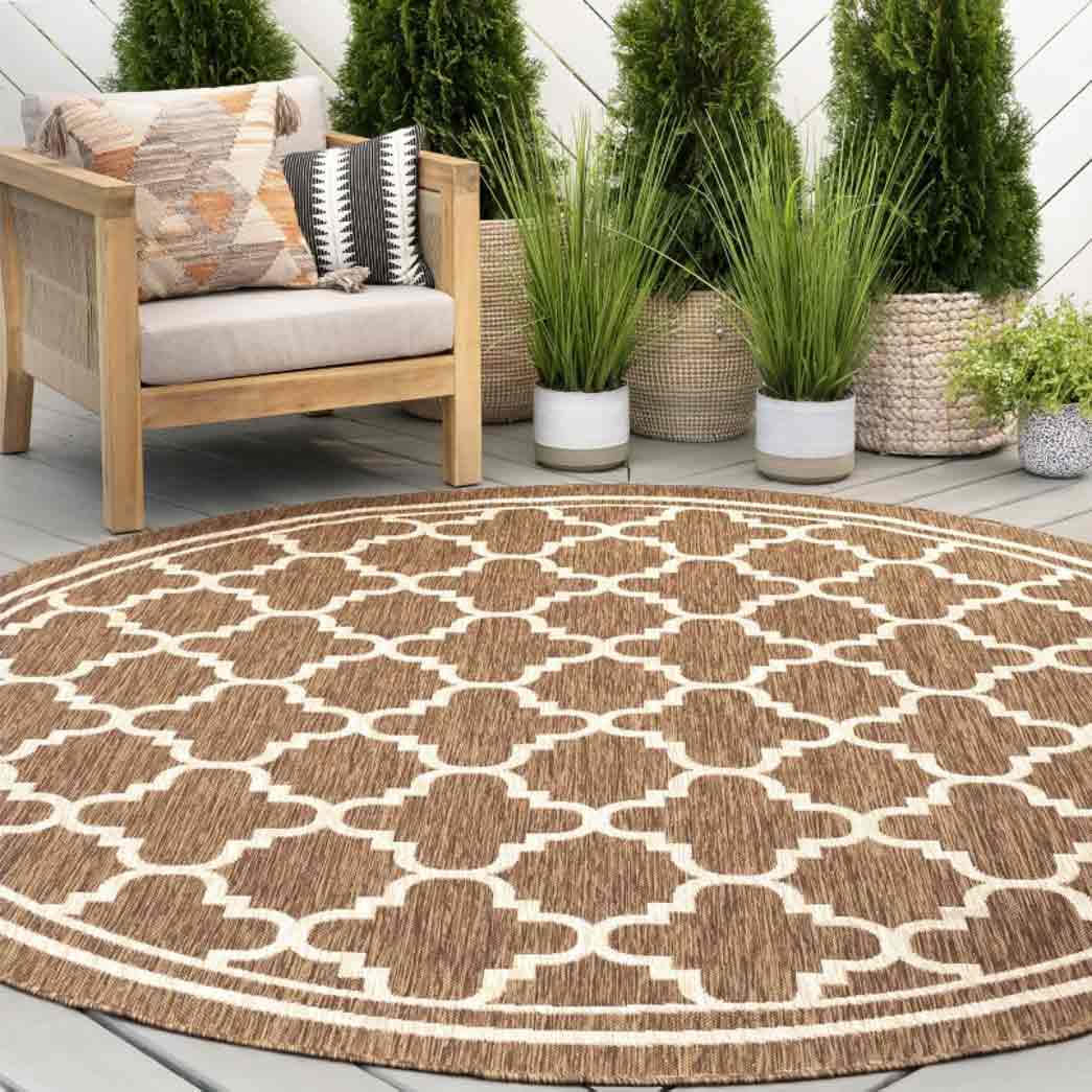 Tyse Area Rugs Eco 5'3" Round Gold ECO1303