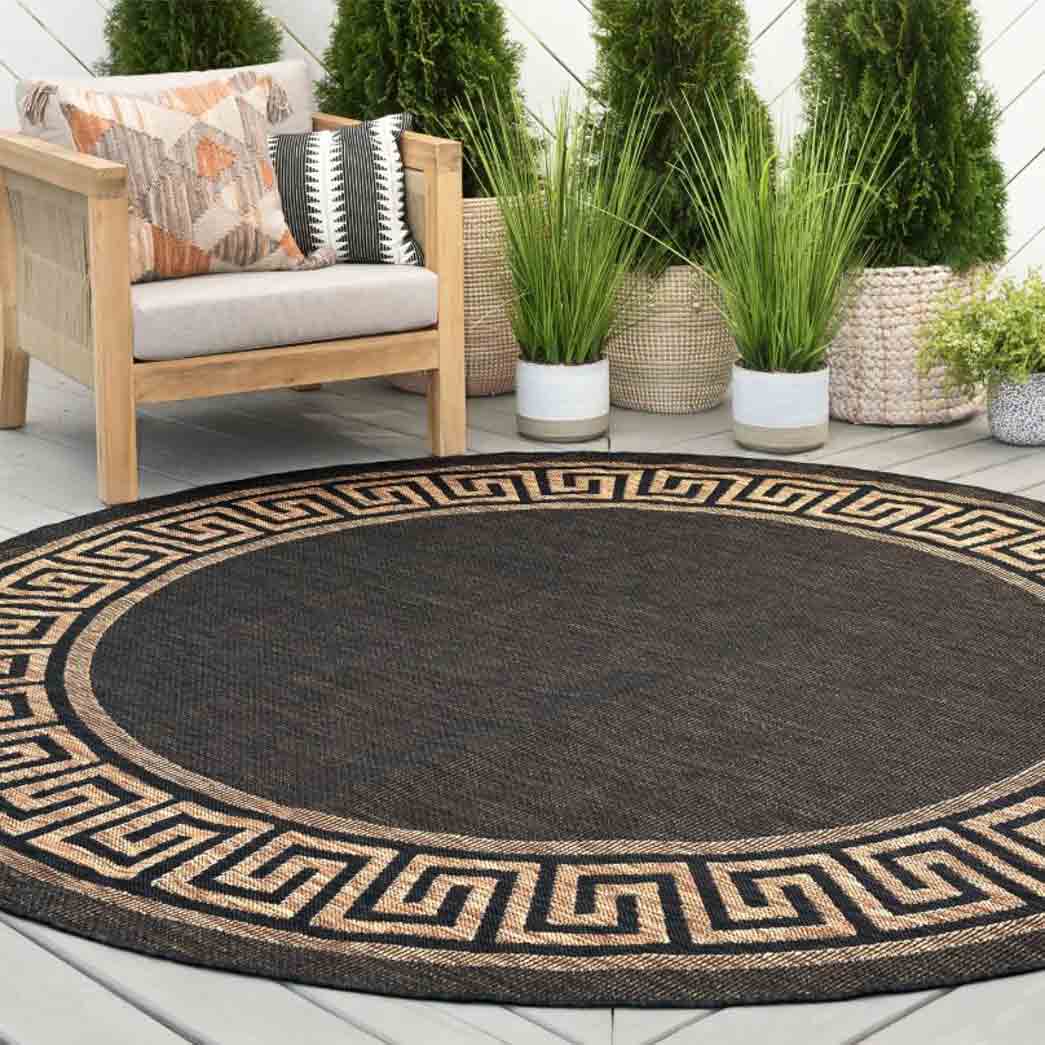 Tyse Area Rugs Eco 7'10" Round Gold ECO1001