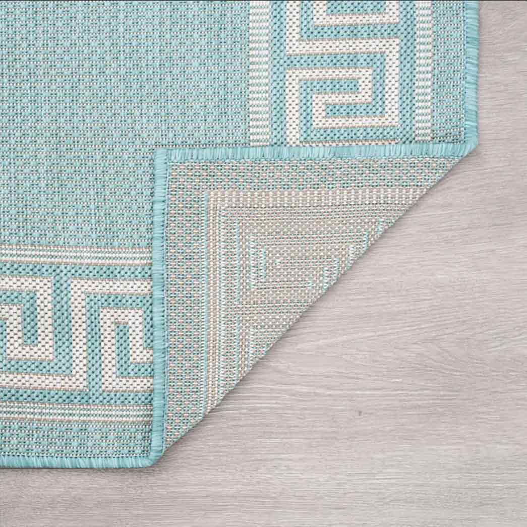 Tyse Area Rugs Eco Aqua ECO1006 backing