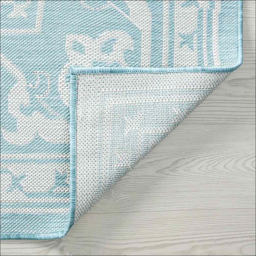 Tyse Area Rugs Eco Aqua ECO1606 backing