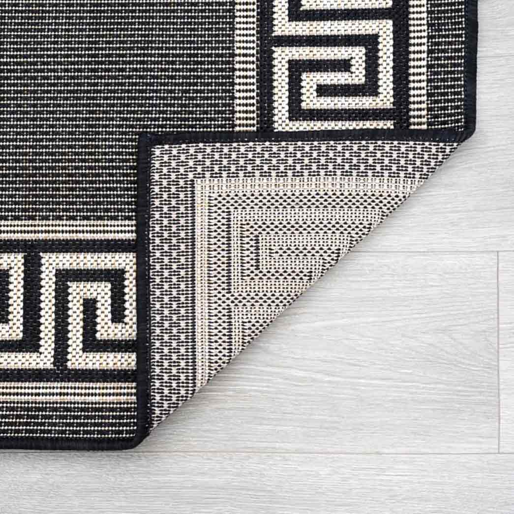 Tyse Area Rugs Eco Black ECO1000 backing