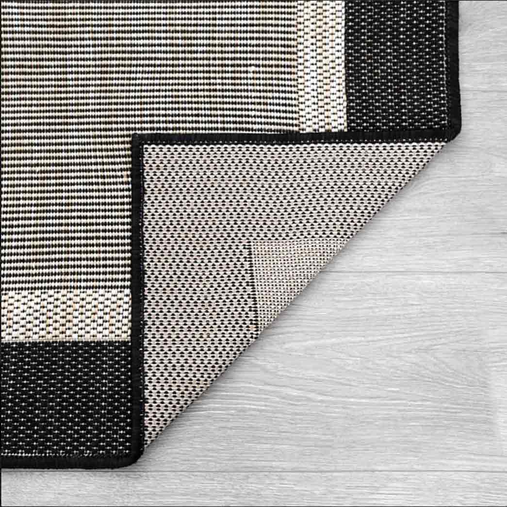 Tyse Area Rugs Eco Black ECO1200 backing