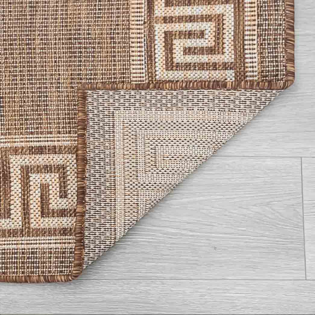 Tyse Area Rugs Eco Brown ECO1003 backing