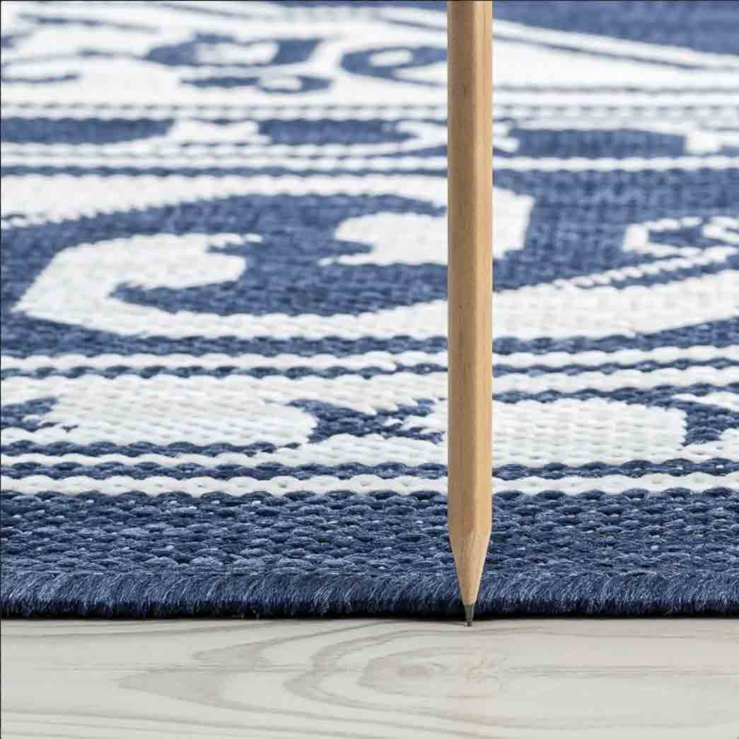 Tyse Area Rugs Eco Navy ECO1605 thick pic