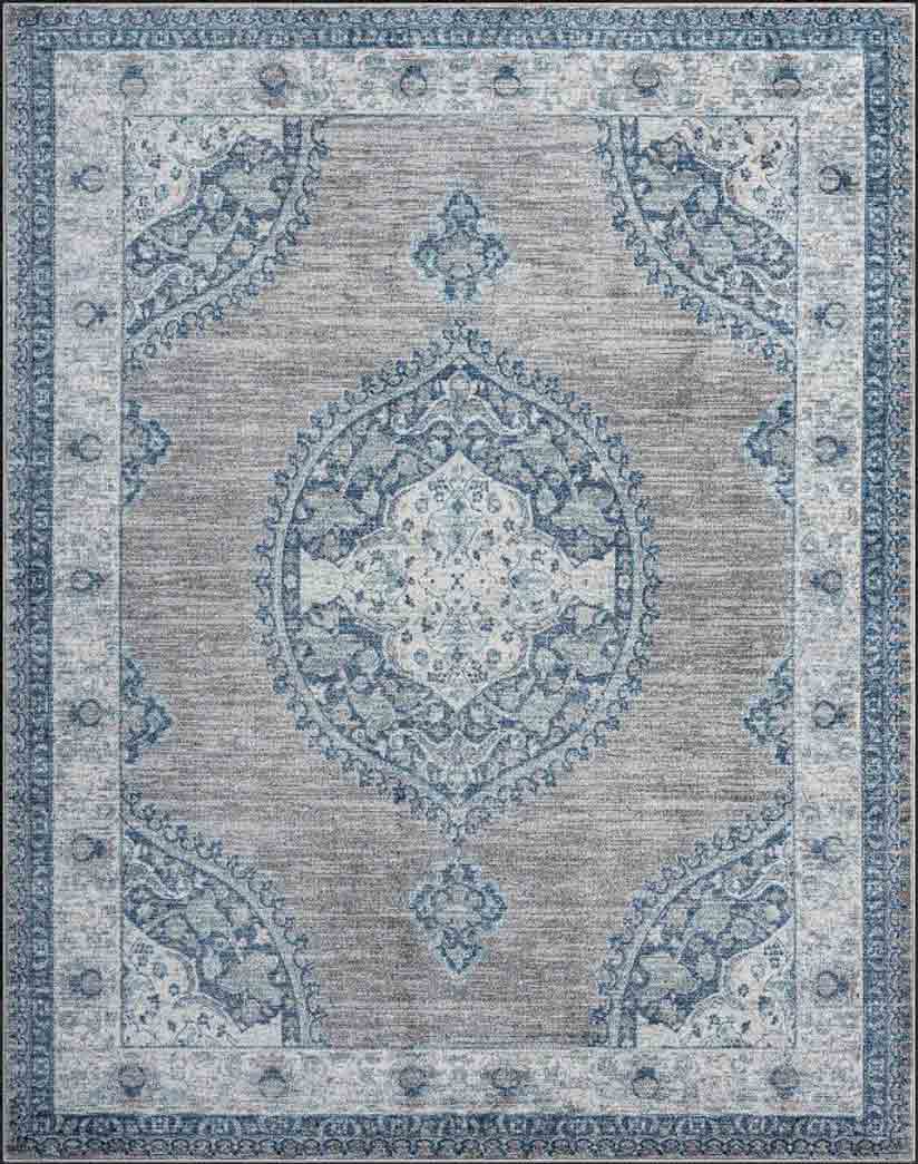 Tyse Area Rugs Garden Gray GRD6109