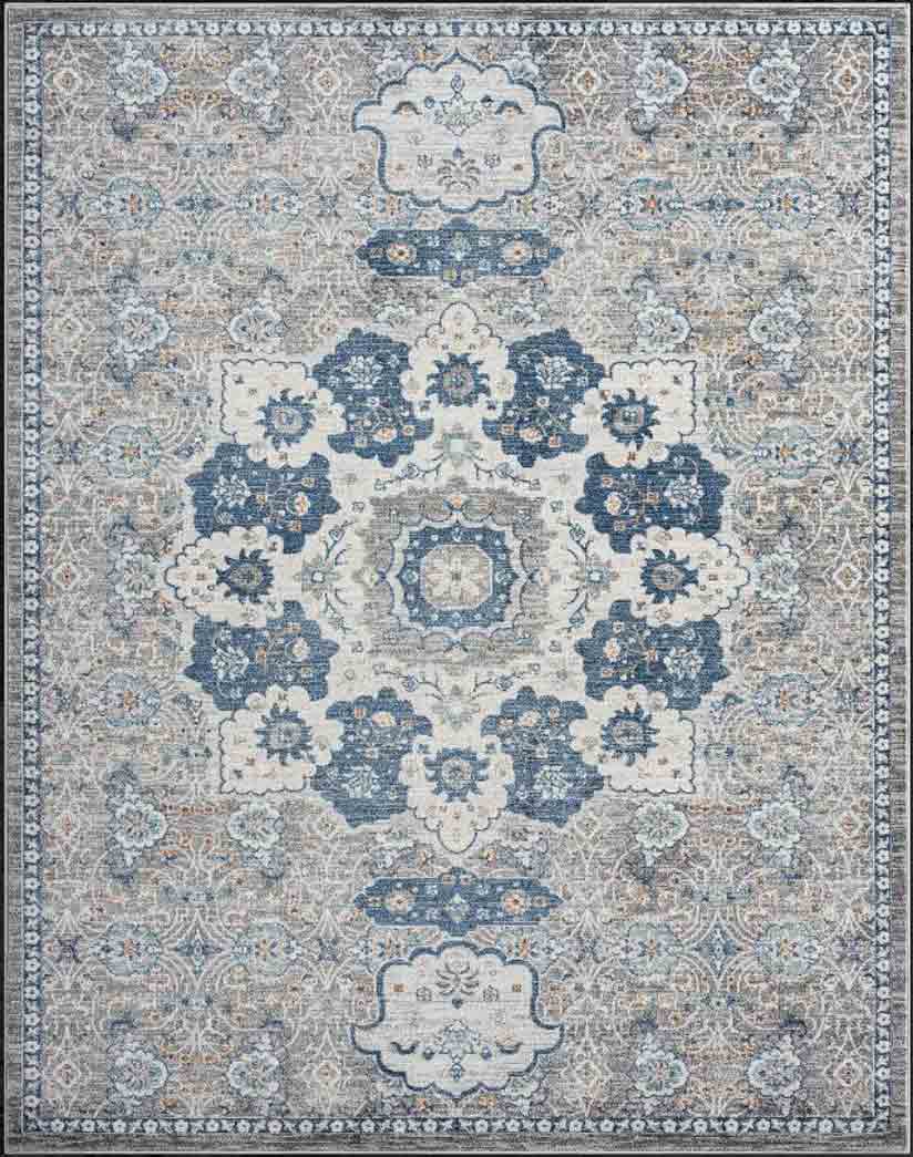 Tyse Area Rugs Garden Gray GRD6209