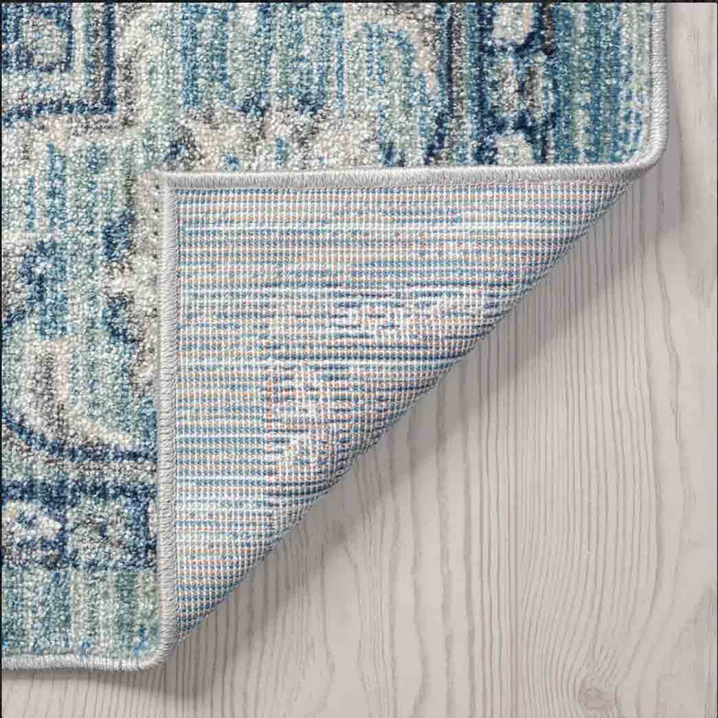 Tyse Area Rugs Garden Navy GRD6507 backing