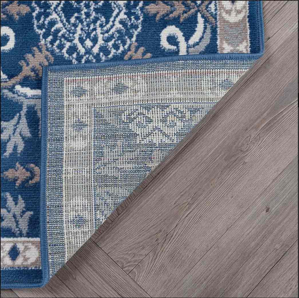 Tyse Area Rugs Hampton Navy HMP3807 backing