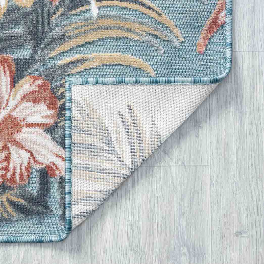 Tyse Area Rugs Tropic Aqua TRP1035 backing