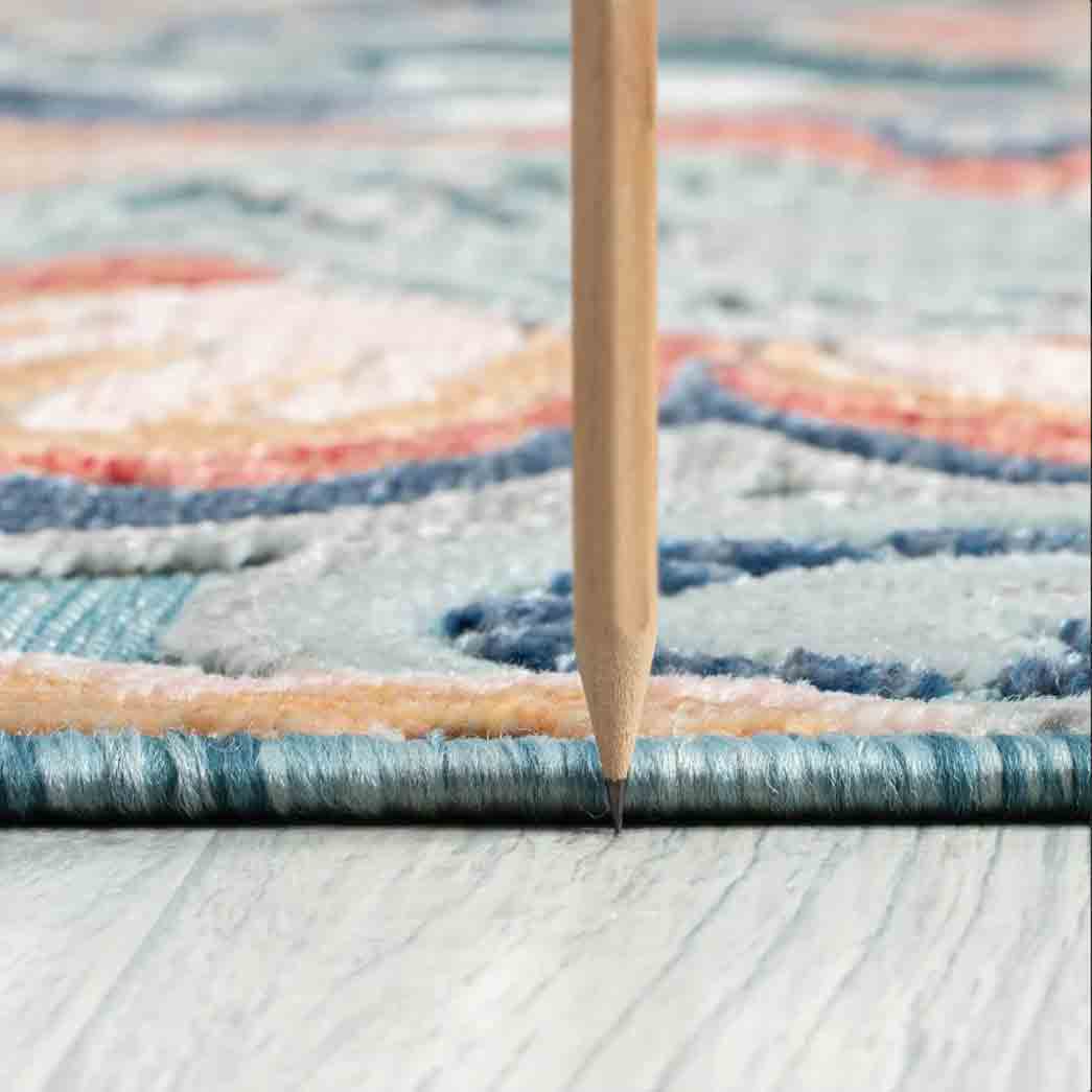 Tyse Area Rugs Tropic Aqua TRP1335 thick pic