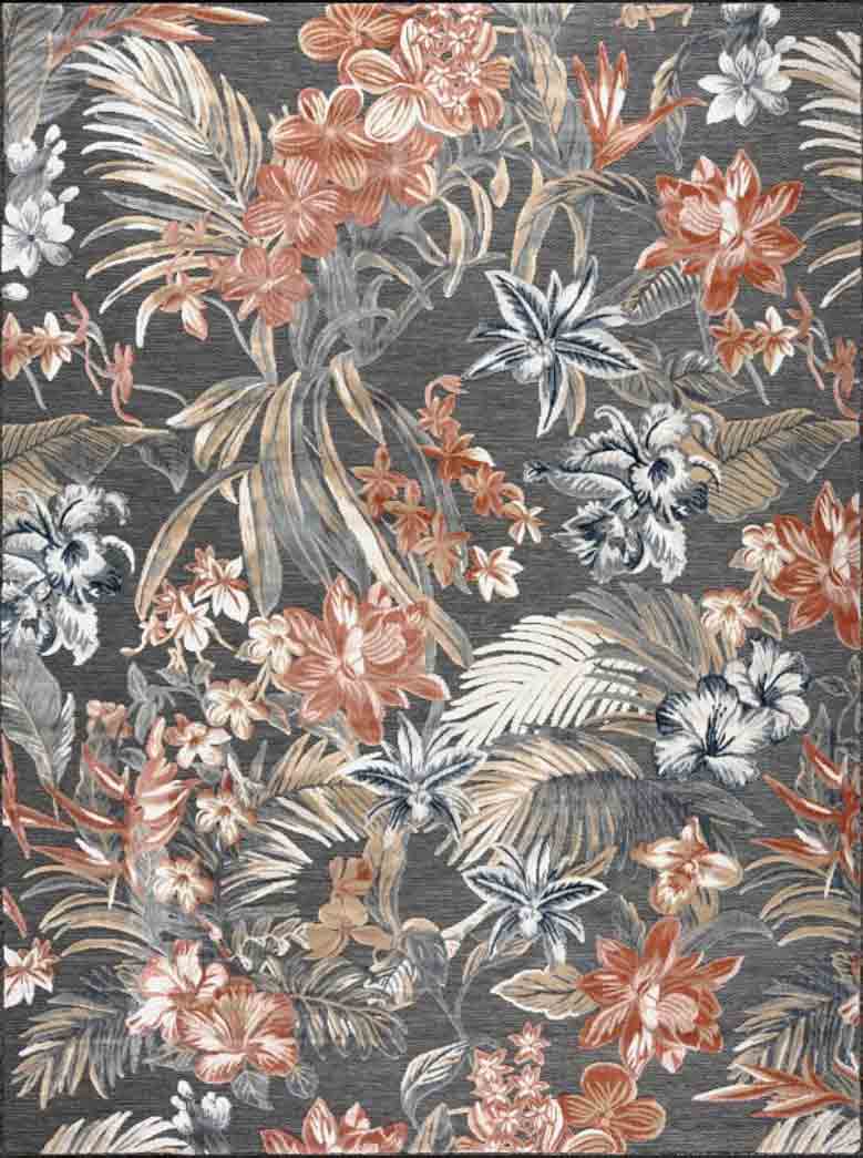 Tyse Area Rugs Tropic Black TRP1003