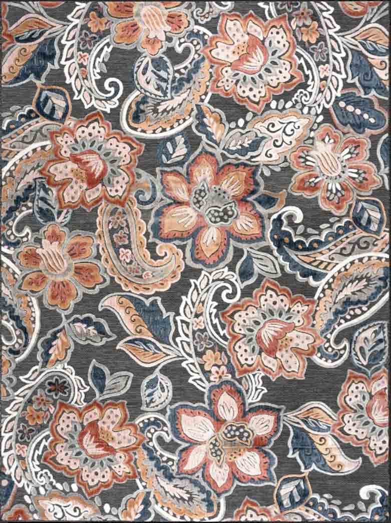 Tyse Area Rugs Tropic Black TRP1303