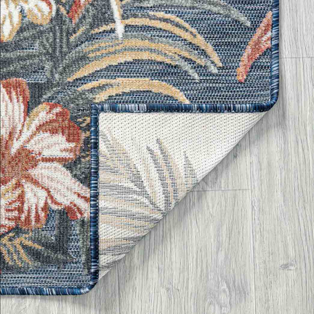 Tyse Area Rugs Tropic Blue TRP1007 backing