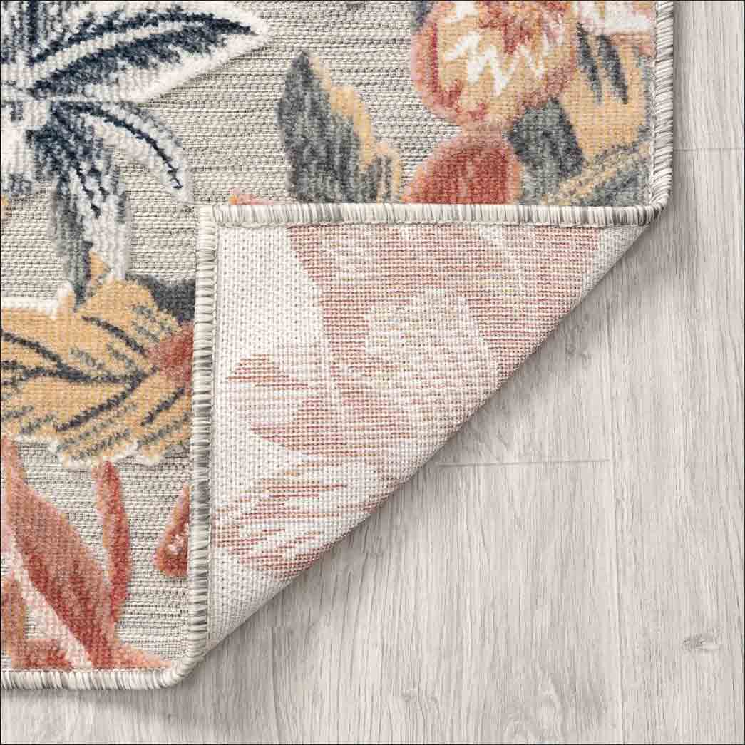 Tyse Area Rugs Tropic Gray TRP1009 backing