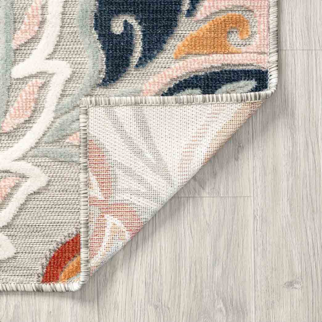 Tyse Area Rugs Tropic Gray TRP1309 backing