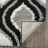 Tyse Area Rugs Uptown Shag White UPT1048 backing