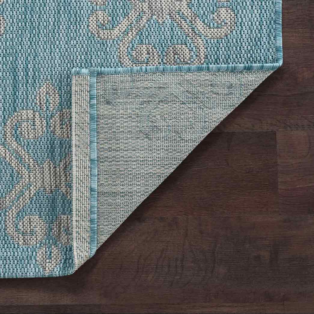 Tyse Area Rugs Veranda Aqua VND1519 backing