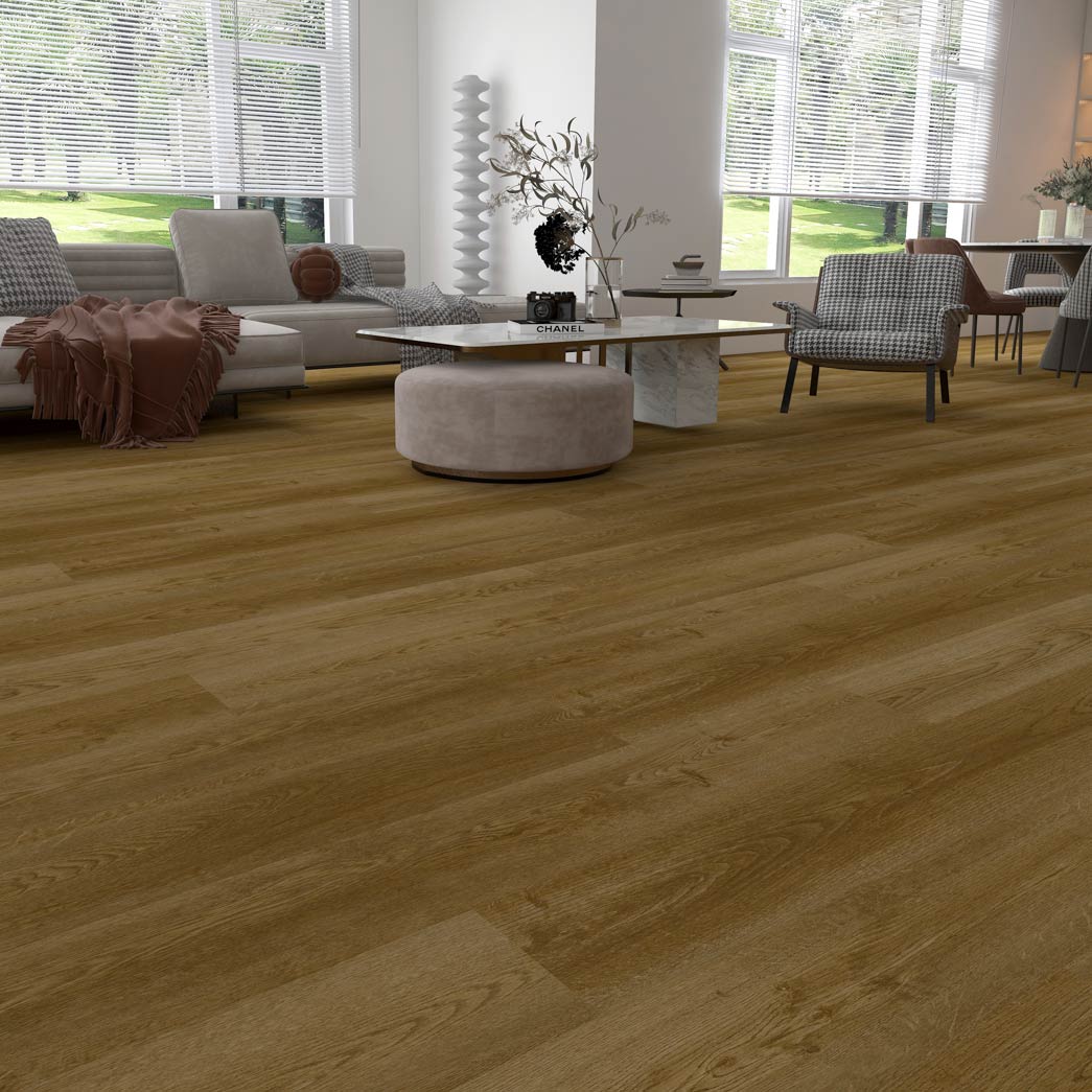 Xulon Flooring Waterford XF02WA Classical 8mm 20mil WPC EIR Painted Bevel Vinyl Plank Room Scene